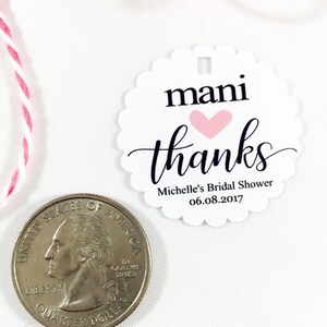 Mani Favor Tags, Mani Thanks, Nail Polish Gift Tags, Thank You Favor Tags, Favor Tags, Nail Polish Favors, Mani Thank You Tag, Mani Tag, 15 image 6