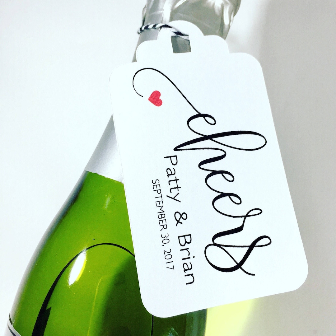 Custom Cheers Wedding Favor Hang Gift Tags Gift Bag Tags Etsy France