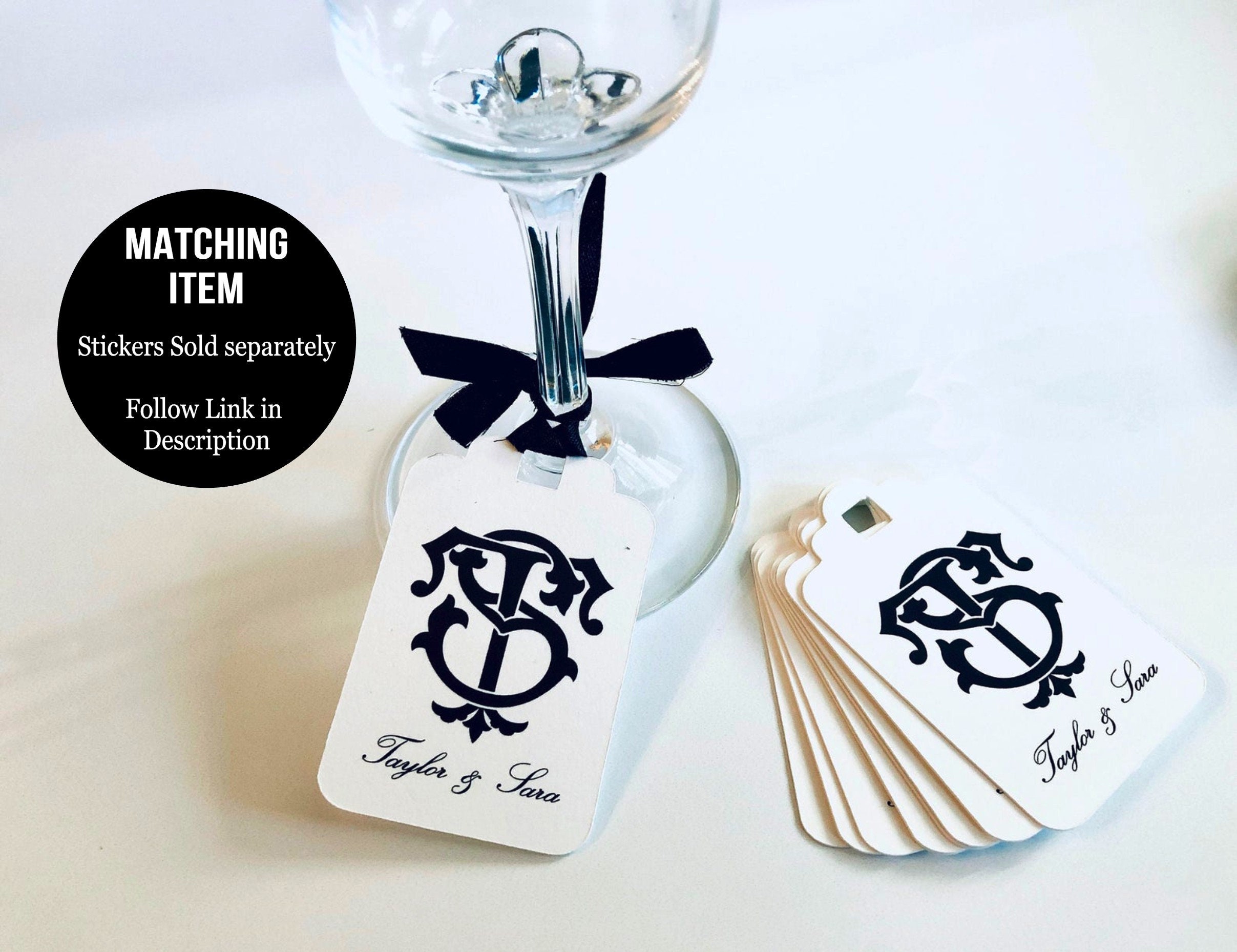 Pegatinas personalizadas para cajas de hotel, pegatinas monogramadas para  recuerdos de boda, juego de 12 - Etsy México, image size:2415x1858