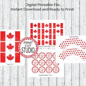 Canada Day Themed Party Pack Printable Digital File - Bunting/party ...
