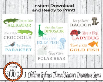 Láminas infantiles con rimas: Citas de animales (archivo digital)