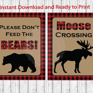 Lumberjack Themed Party Signs - INSTANT DOWNLOAD - Printable Digital ...