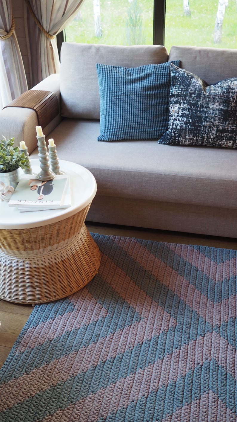 Rectangular crochet rug pattern PDF crochet pattern Etsy