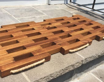 Wooden Welcome Doormat