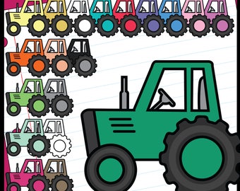 Tractor Colors Clip Art