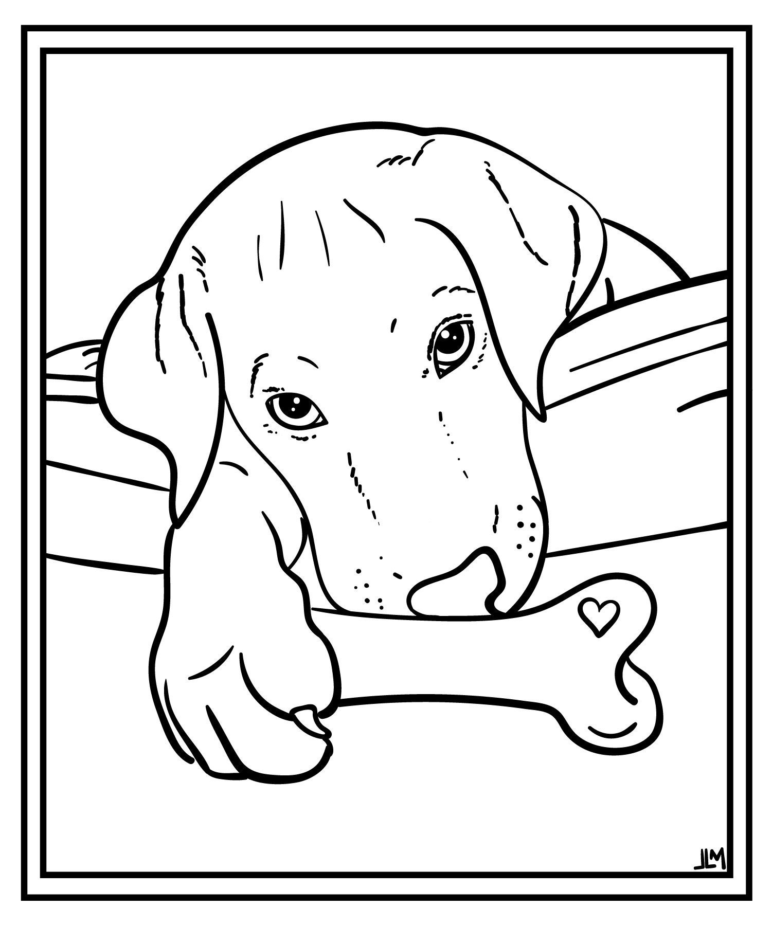 dog and cat coloring page