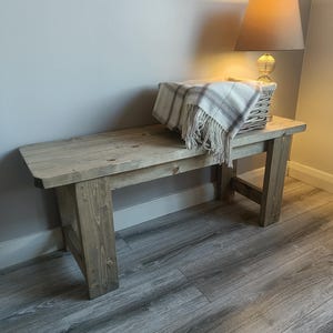 Solid Wood Bench- Many Colours. Unique Design. Handmade