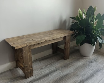 Solid Wood Bench- Many Colours. Unique Design. Handmade