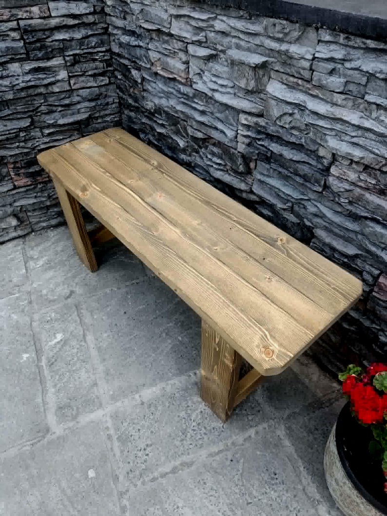 Solid Wood Bench- Many Colours. Unique Design. Handmade 画像 15
