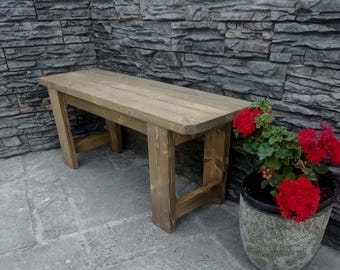 Solid Wood Bench- Many Colours. Unique Design. Handmade