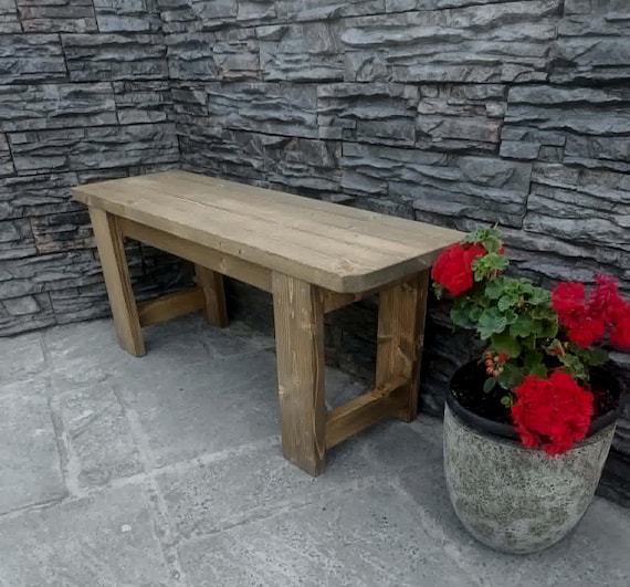 Solid Wood Bench- Many Colours. Unique Design. Handmade