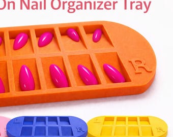 Press-On Nail Sorting Tray | Acrylic Nail Organizer, Tech Workspace Tool
