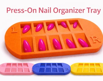 Press-On Nail Sorting Tray | Acrylic Nail Organizer, Tech Workspace Tool