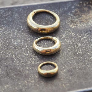 Gold brass chunky snug piercing Ring\fits septum, Tragus, Helix, nose ring\pure brass\ genderless\ nickel and lead-free