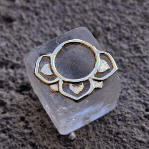 Gold piercing Ring\fits septum, Tragus, Helix, nose ring\ 2 microns gold plated\ genderless