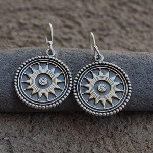 Totem Tales silver dangle earrings \ 925 sterling silver\ Artisan Jewelry