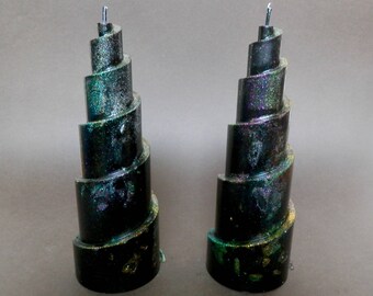 Black Candles, Spiral Candle, Candles Handmade,