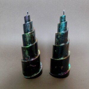 Black Candles, Spiral Candle, Candles Handmade, image 3