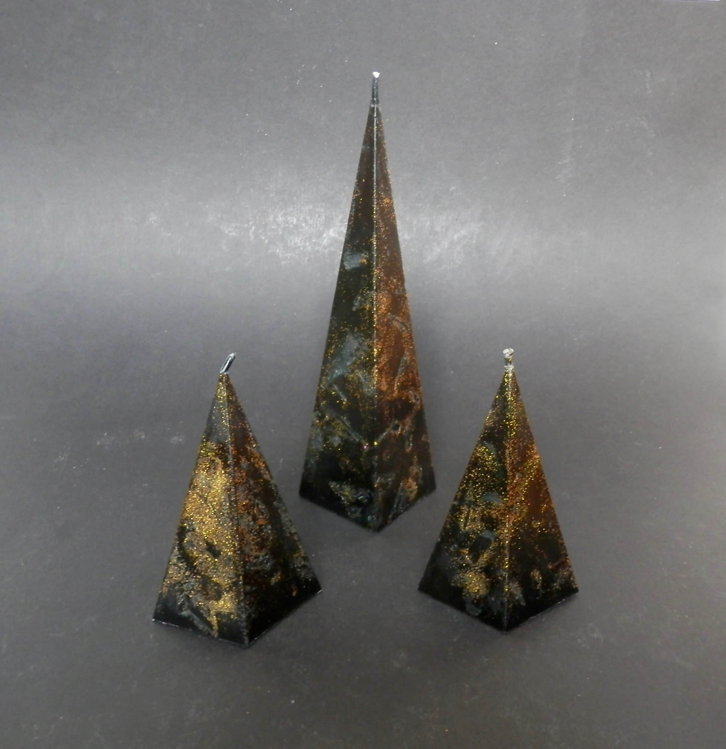 Pyramid Candles Handmade Candles Blackcandles Decorative Etsy UK