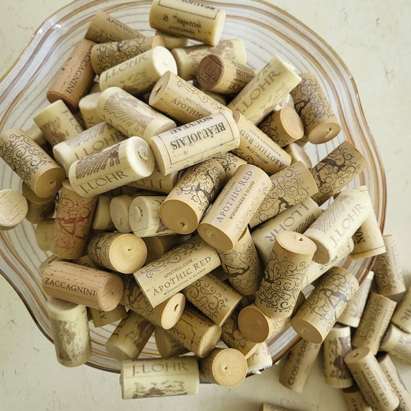 125 Synthetic Wine Corks, Recycled Used Plastic Wine Stoppers for Crafts