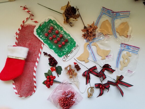 Christmas Craft Supplies Decorations Scrapbooking Card Etsy