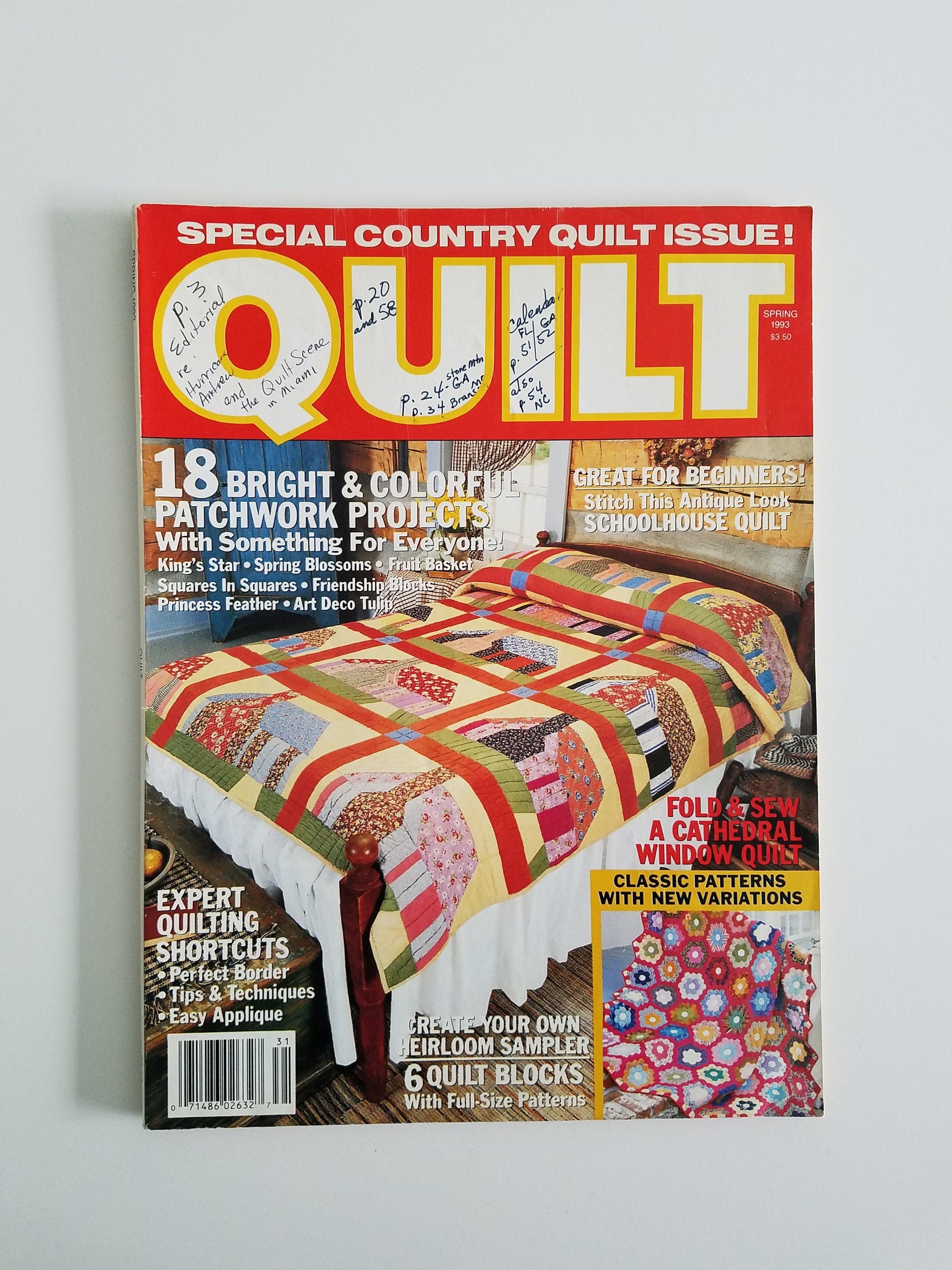 Quilt Magazine Spring 1993 Back Issue Country Quilt Issue Etsy
