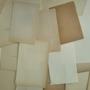 Vintage Book Pages BLANK on ONE SIDE, 15 Pcs Aged Distressed Seasoned Paper Ephemera for junk journals, altered books, crafts