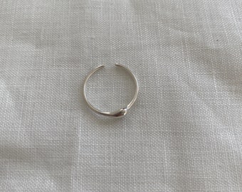 Silver Drop Thin Ring
