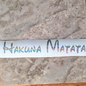 Hakuna Matata | Naklejka winylowa | Naklejka samochodowa | Naklejka na okno | Naklejka ścienna | Naklejka na laptopa