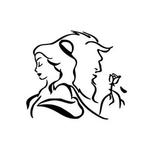 Beauty and the Beast Iron on Vinyl Decal Heat Transfer - Etsy
