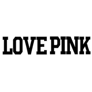 Love Pink (Solid Text) | Iron On Vinyl Decal Heat Transfer