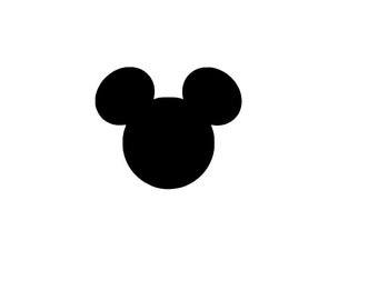 Disney Mickey Mouse ears iron on glitter vinyl TRANSFER decal patch applique
