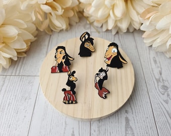 Set de pines de El Emperador y sus Locuras / Pines del Emperador Llama Kuzco