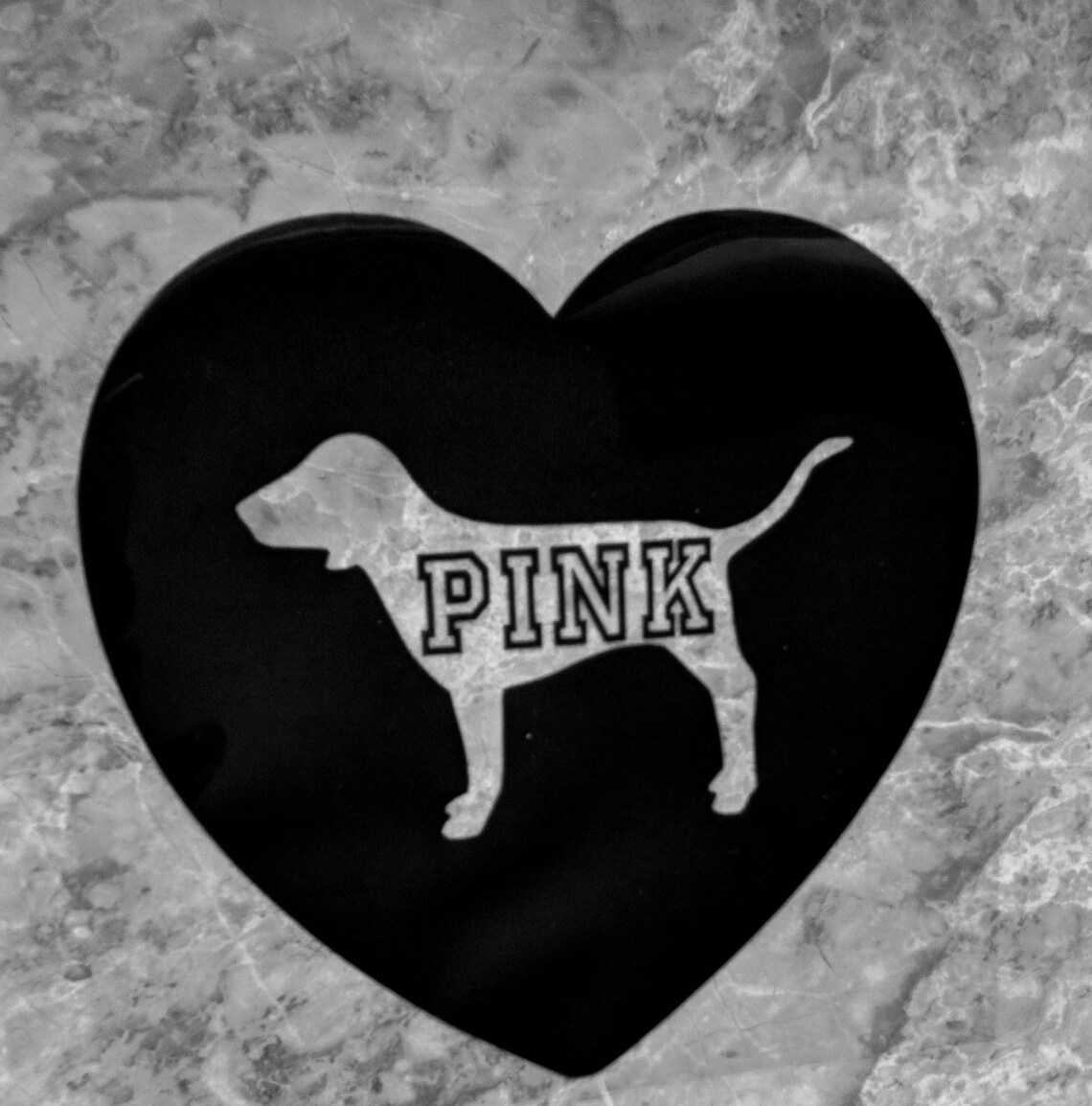 VS Pink Dog Heart Inspired Iron on Vinyl Decal Transfer Etsy