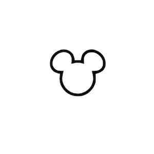 Mickey Mouse Outline - Iron-On Vinyl Decal Heat Transfer