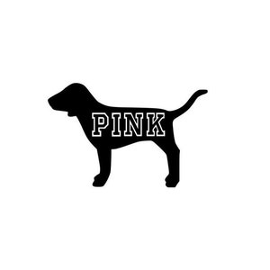 VS Pink Dog Inspired Iron On Vinyl Decal Transfer