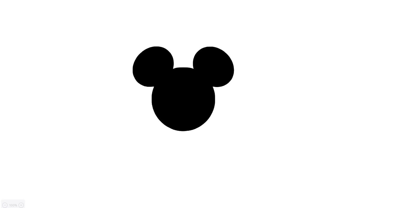 Disney Mickey Mouse Iron on Applique Mickey Blue Silhouette