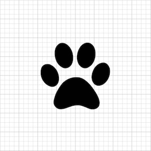 Paw Print Iron On Vinyl Decal Transfer