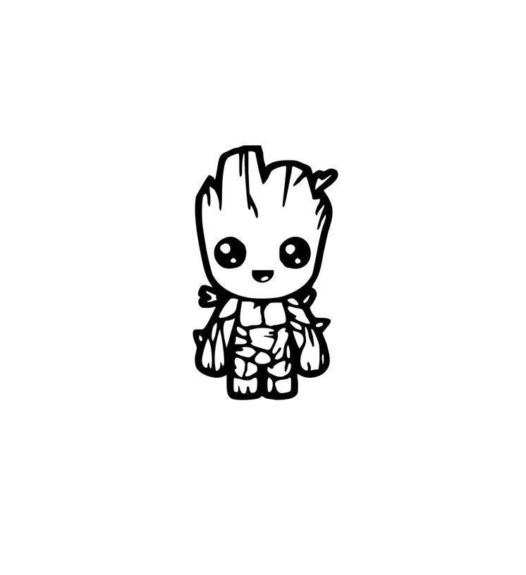 Baby Groot Iron On Vinyl Decal Heat Transfer Etsy