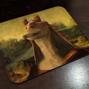 Mona Lisa Jar Jar Binks Mousepad