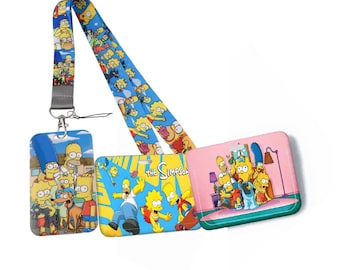 Porta-crachás e cordões dos Simpsons