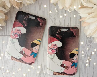 Portatarjetas de identificación de Pinocho inspirados en Disney / Regalo de Disney / Summerween