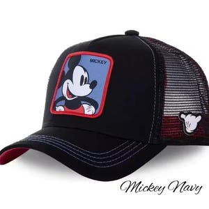 Kids Toddler Disney Hat Embroidered with Mickey Mouse and Donald Duck Patches - Youth Snapback Hat - Size 50-54cm