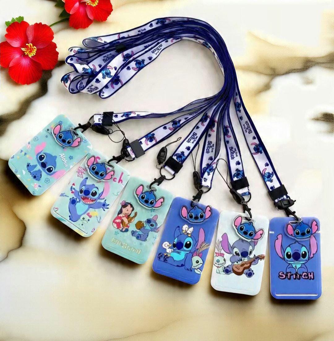 Stitch Détachable Lanière Avec Porte Cartes En Plastique, Cordon Tour De Cou Avec Porte-Badge