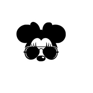 Silueta de gafas de sol de Minnie Mouse / Transferencia de calor de vinilo termoadhesivo