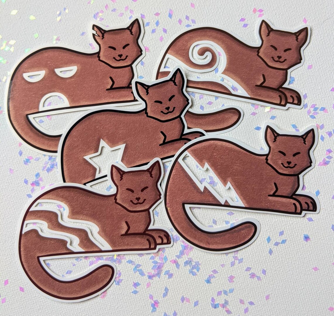 warrior-cats-with-clan-symbols-vinyl-stickers-etsy