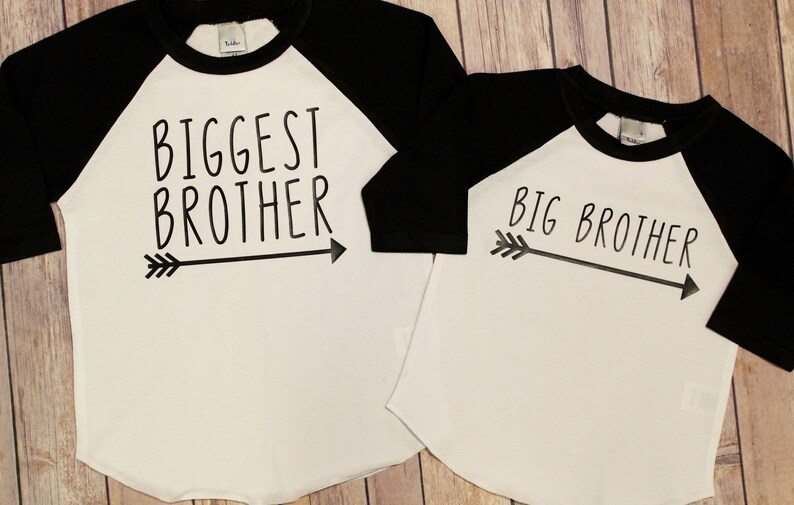 Biggest Brother Shirt, Big Brother Shirt, Brother Shirts, Big Brother, Biggest Brother, Big Bro, New Baby Announcement, Brother Raglan Shirt image 2
