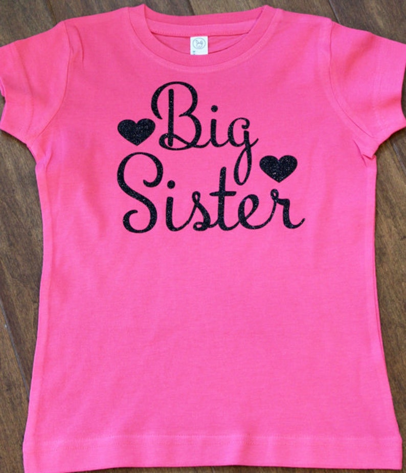 Big sister Shirt Big Sister Glitter Shirt Big sister shirt Etsy