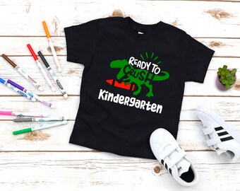 Dinosaur Kindergarten Shirt Ready to Crush Boys School Tee