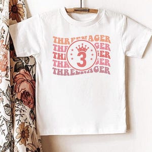 Threenager / girls 3rd birthday shirt / Threenager birthday shirt / Girls Threenager / Girls 3rd Birthday / Girls Third Birthday / Three Tee